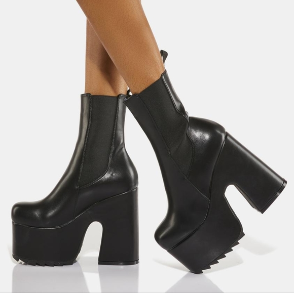 Dollskill Lamoda Bad Will Platform Ankle Boots - Picture 2 of 4